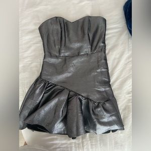 Pants Store Strapless Metallic Dress